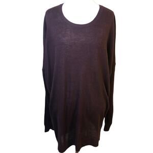 Cotton On Women's Sz Large BURGUNDY Top Shirt Lightweight‎ Knit Sweater